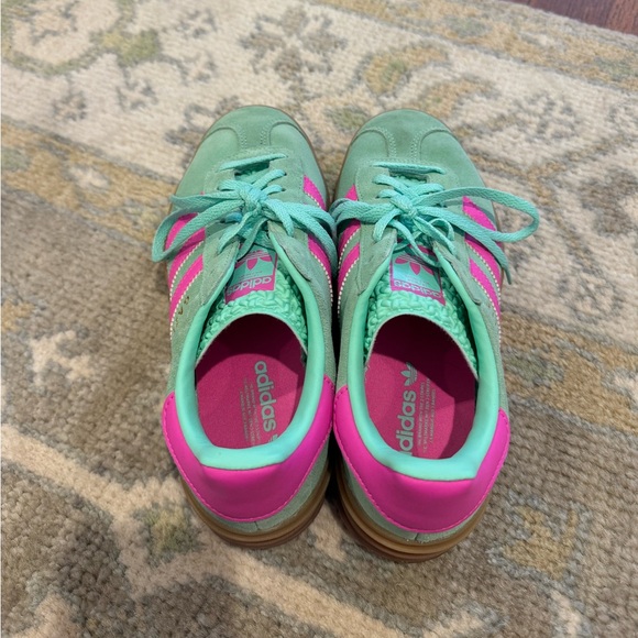 adidas gazelle silver green womens Adidas Gazelle Bold Pulse Mint Pink  Flower Kickz